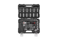 44pc 3/8"DR. 6pt. Flank & star socket combination set