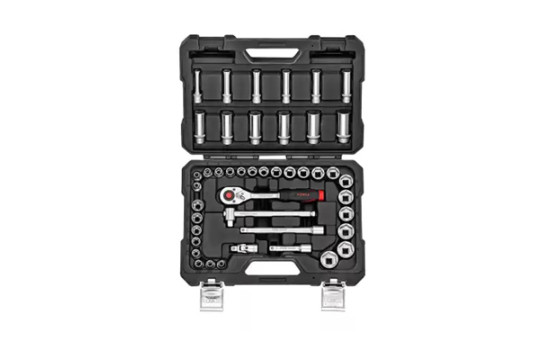 44pc 3/8"DR. 6pt. Flank & star socket combination set