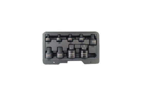 9 Piece Stubby Impact Spline Bit Socket Set M4 to M18 Low Profile, Image 8