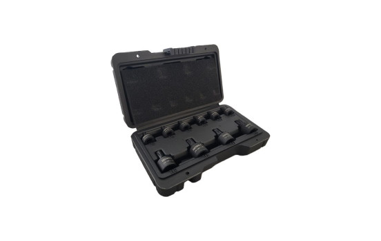 9 Piece Stubby Impact Torx Bit Socket Set T10 to T50 Low Profile, Image 6