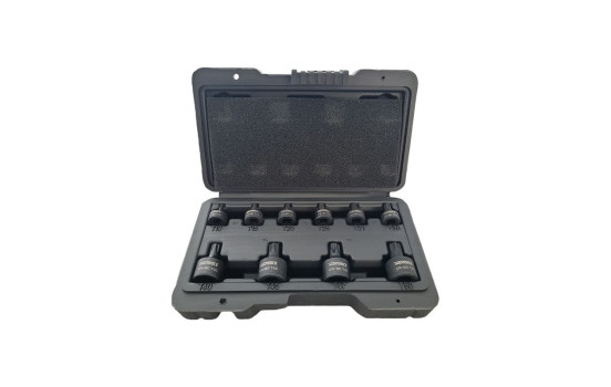 9 Piece Stubby Impact Torx Bit Socket Set T10 to T50 Low Profile, Image 10