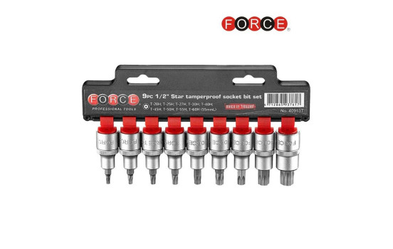 9pc 1/2" DR. Star tamperproof socket bit set, Image 2