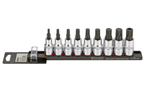 Bitdopset 1/2 ", multi-tooth 9-pcs on rail