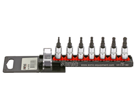 Bitdopset 1/4 ", TX with ball head 7-pcs on rail