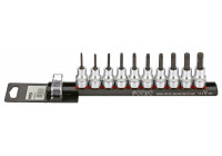 Bitdopset 3/8 ", TX 10-piece on rail