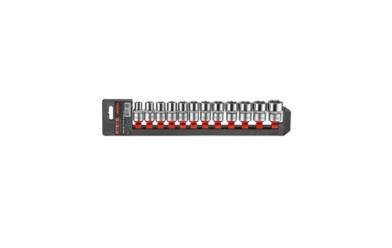 Force 1/2" 12-point Flank socket set 12-piece