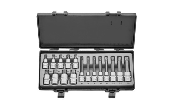 Force 1/2" Bit socket set Multi-tooth 17 pieces, Image 2