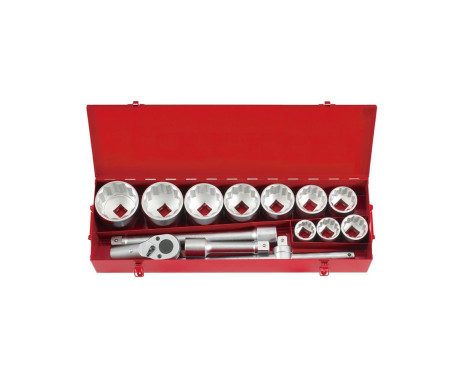 Force 1" Socket Set 12-sided 14 pieces