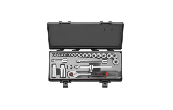 Force 3251Q 3/8" Socket set Spline profile 24 pieces