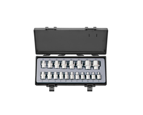 Force Socket Set 1/2" 6-point SAE 19-piece