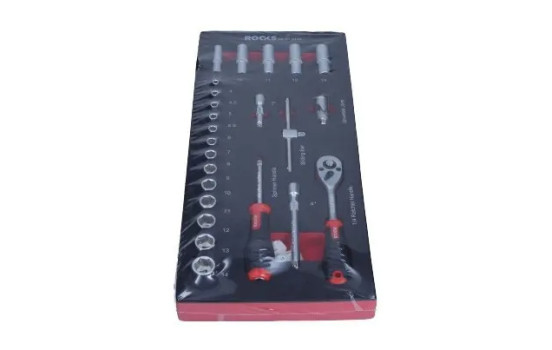 Rooks Ratchet and socket set 1/4", 24 pieces