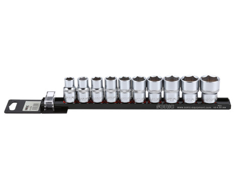 Socket set 1/2 ", 10 pcs on rail