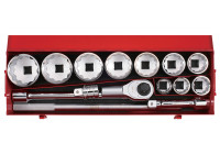 Socket set 1 ", 12-side 15-pcs.