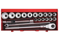 Socket set 3/4 ", 12-side 20-pcs.