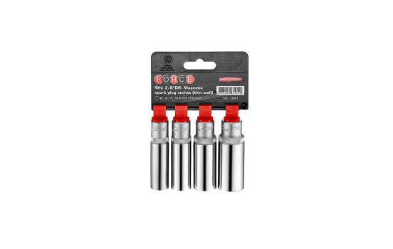 4pc 3/8" DR. Magnetic spark plug socket (thin wall)