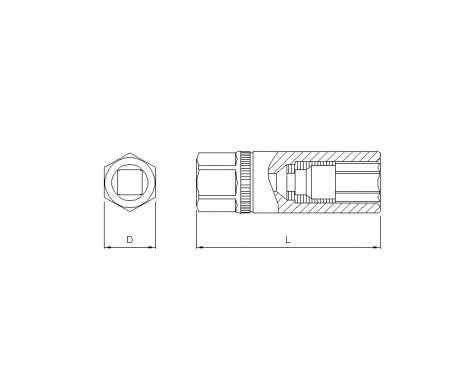 Spark plug cap 1/2", with inner clip 16mm, Image 2