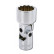 Cardan socket 3/8", 12-sided 16mm