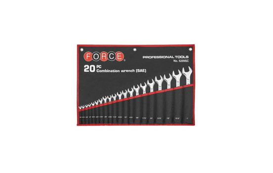 Force Combination wrench set SAE with bag 20 pieces, Image 2