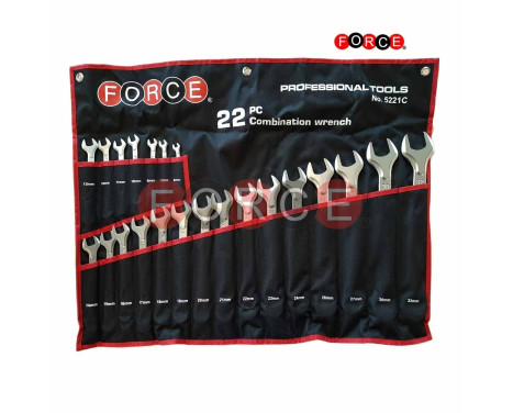 Force Combination Wrench Set with Bag 22 Pieces