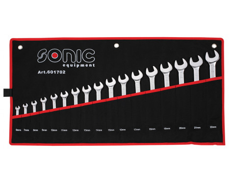 Ring spanner set in case 17 pcs.