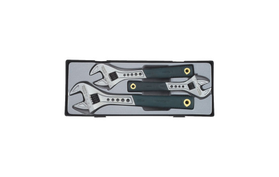 Adjustable wrench set 3 pieces Green