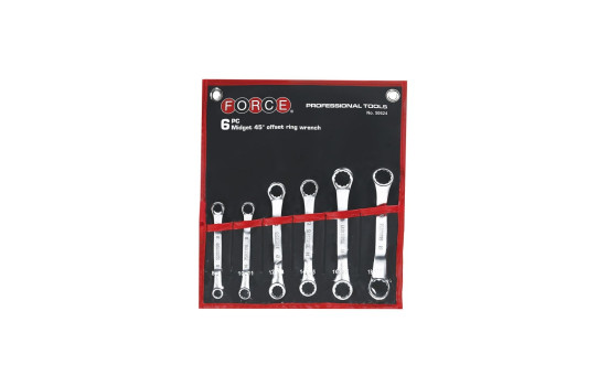 Force 45° Ring spanner set 6-piece