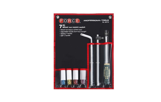 Force 7 Piece Wheel Nut Wrench Set (Bag), Image 2