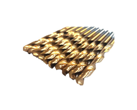 1.0 mm HSS TiN metal drills 10 pieces, Image 2