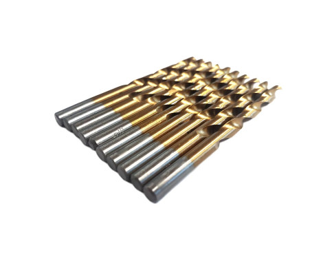 1.0 mm HSS TiN metal drills 10 pieces, Image 3