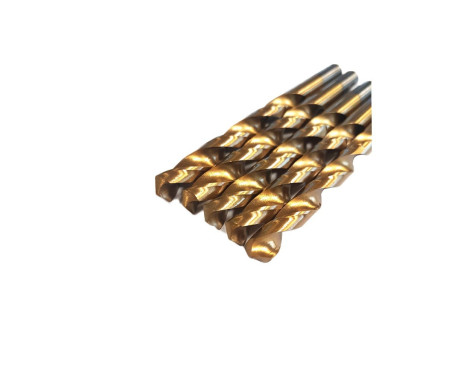 10.0 mm HSS TiN metal drills 5 pieces, Image 2