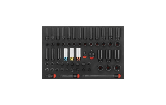Force 1/2" Impact Socket Set 61-piece (EVA)