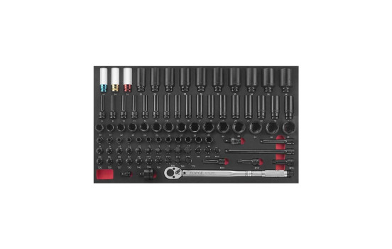 Force 1/2" Socket and Wrench Set 89-piece (EVA)