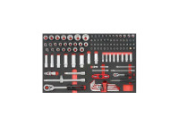 Force 1/4" & 1/2" Socket and Wrench Set 116 Piece (EVA)