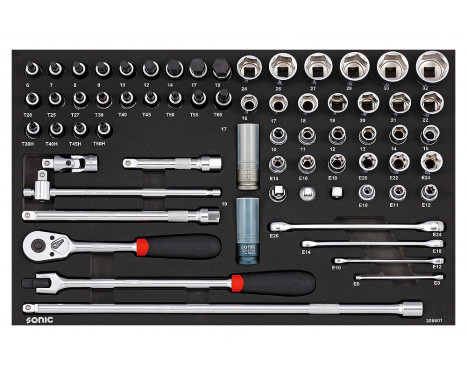 Sonic Socket set 1/2", 66-piece