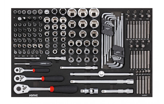 Sonic Socket Set 1/4", 3/8" & 1/2", 160 Piece