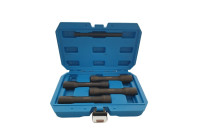 Tool set for damaged wheel nuts 5-piece