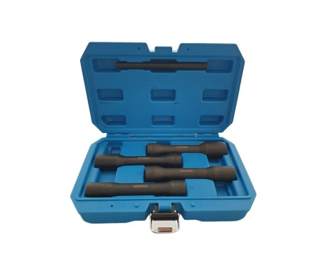 Tool set for damaged wheel nuts 5-piece