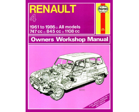 Haynes Workshop manual Renault 4 (1961-1986) classic reprint