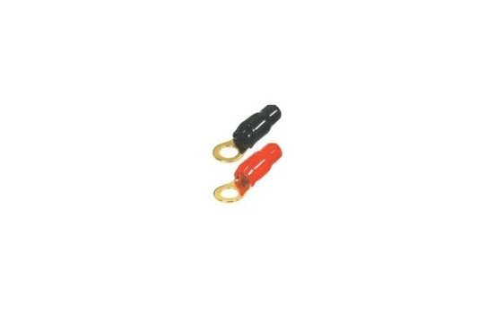 AUDIO SYSTEM 8mm Ring cable lug: 10mm². 1x black + 1x red