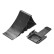 Black plastic wheel chock incl. flat holder