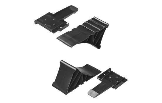 Black plastic wheel chock incl. flat holder, Image 2
