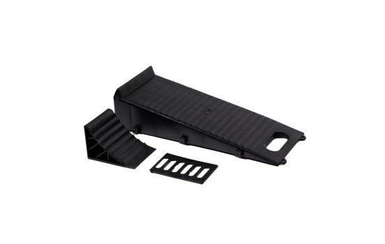Plastic ramp - black - 1 piece incl. Wheel chock