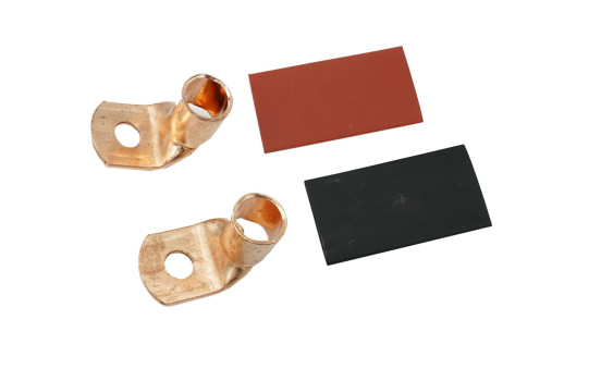 AUDIO SYSTEM Copper Ring Cable Lug Angled Ring Eye for Cable Diameter: 50 mm², Hole Size: 6 mm