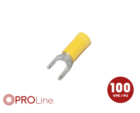 Cable fork 4.0x6.0 yellow M5 (100 pieces) ACV PROLine