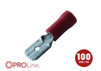 Cable lug 2.8x0.8 red (100 pieces) ACV PROLine