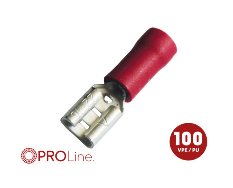 Cable lug 4.8x0.8 red (100 pieces) ACV PROLine