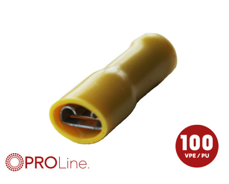 Cable lug 6.3x0.8 yellow (100 pieces) ACV PROLine