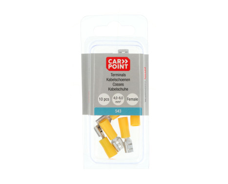 Carpoint Flat plug sleeve 543 Yellow 6.3x0.8mm 10 Pieces, Image 5
