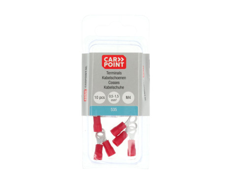 Carpoint Ring Cable Lug 535 Red M4 10 Pieces, Image 4