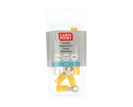 Carpoint Ring Cable Lug 674 Yellow M4 10 Pieces, Image 5